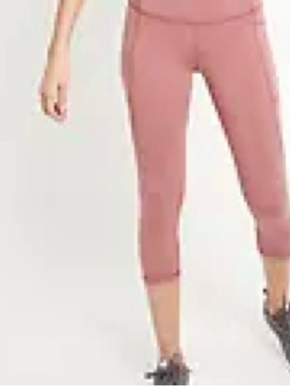 Old Navy Women’s Size XXS/XS Dusty Rose High-Waisted Capri Leggings - Picture 2 of 8